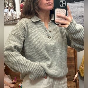 Vintage Michael Morgan Lambswool Polo Sweater